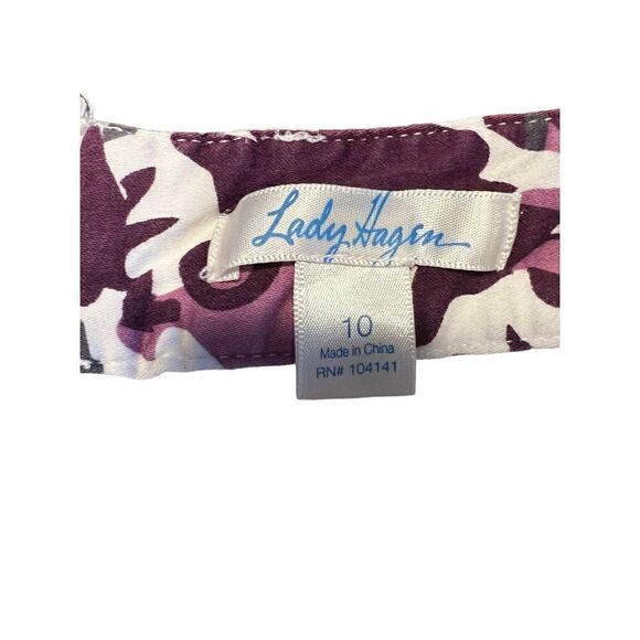 Lady Hagen purple swirl golf tennis short skirt 10 - Picture 4 of 6